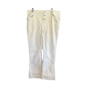 ThereAbouts cream Button-Fly Flared‎ Corduroy Pants Size 20.5